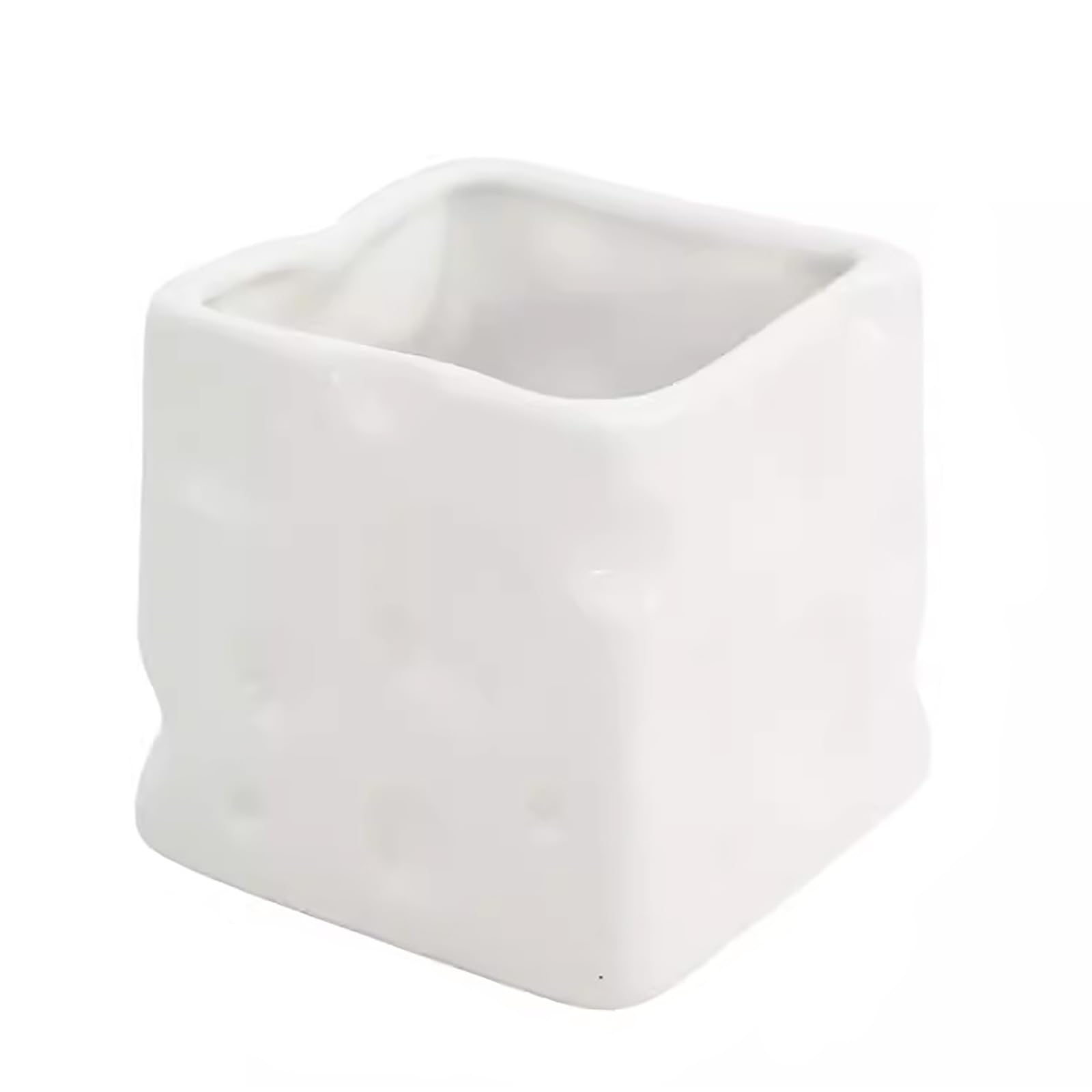 Portalápices Portalápices Organizador de Escritorio de Oficina Escritorio Creativo Cerámica para Oficina en casa (Blanco 7,5 x 7,5 x 7,8 cm)