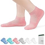 Bulinlulu Diabetic Socks for Women Men-6 Pairs Bamboo Viscose Non Binding Diabetic Ankle Low Cut Sock Size 9-12 10-13(Light Bright-Medium)