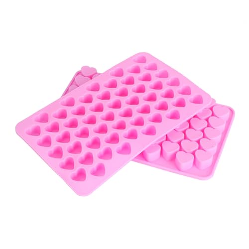 Molde de silicona para cubos de hielo con 55 cavidades en forma de corazón miniatura 3