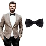 DonDon Schwarze Fliege bzw. Schleife mit Haken - bereits gebunden und verstellbar