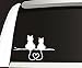 CCI096 - Kitty Cat Heart Tails Decal | 5.5X 3.5 In