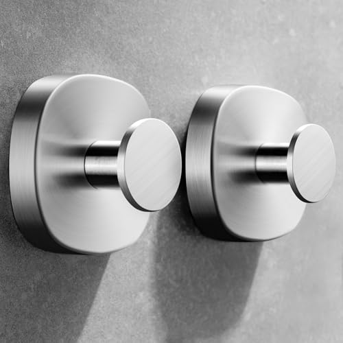 ZUNTO Handtuchhalter Ohne Bohren, 2 Stück Edelstahl Handtuchhalter für Bad & Küche, Vakuum Kleiderhaken - Saugnapf Haken, Bohrfrei, Verstellbar und Wiederverwendbar, Rückstandsfrei