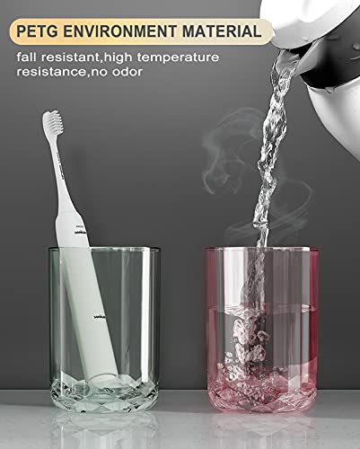 Waycom Toothbrush Holder Wall Mounted-Multifunctional Couple Toothpaste Holder Electric Toothbrush Holder 2 Cups,4 Toothbrush Slots 2 Organizer Storage Compartments(White-2Cups) #TOP5