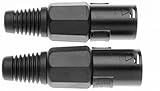 2 Stück Stagg B926BKH Professioneller XLR-Stecker.