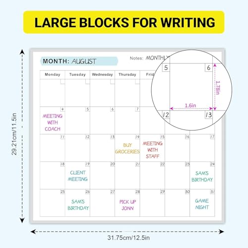 Planificador anual reutilizable y calendario de pizarra para pared 2