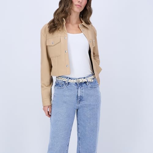 Calvin Klein womens 2-pack Skinny Braided and Smooth Leather Belt Set 6