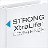 Cardinal Economy 3-Ring Binders, 1, Slant-D Rings, Holds 240 Sheets, ClearVue Presentation View, Non-Stick, White, Case of 12 (90741)