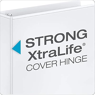 Cardinal Economy 3-Ring Binders, 1, Slant-D Rings, Holds 240 Sheets, ClearVue Presentation View, Non-Stick, White, Case of 12 (90741)