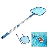 🏊【Ahorro de tiempo y trabajo】 : el poste se puede extender según sea necesario,puede recolectar fácilmente polen,desenterrar hojas,insectos y otros tipos de objetos flotantes.Deja que el agua se aclare.