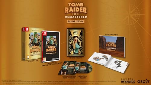 Tomb Raider 1-3 Remastered Deluxe Edition para Nintendo Switch la trilogía física original 2