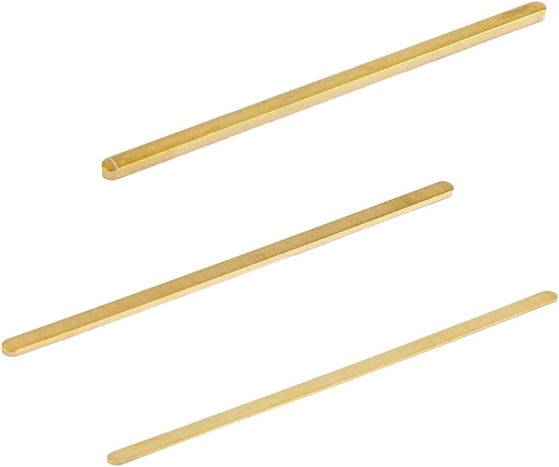 Framendino, 3 Pack Guitar Nut Shims Brass Heightening Gasket 72x2.8mm Three Thicknesses of 0.5/1.0/2.0mm Luthier Tool