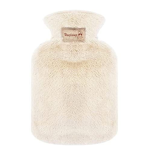 Mini Wärmflasche, 1000ML Wärmflasche, Wärmflasche Flauschig, Warmflasche, Wärmflasche Klein, Warmflasche mit Bezug, Bettflasche für Kinder und Erwachsene , Waschbar, Sicher und Langlebig Cover