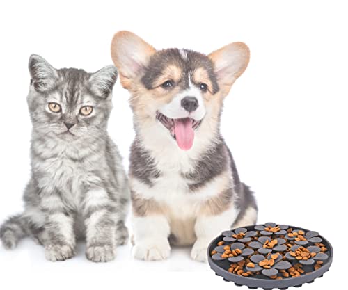 Doweiss Slow Feeder,Cat Help Slow Down Eating Speed Cut Flower Silicone Rubber Cute Slow Feeder For Puppy/Cat/Dog #TOP6