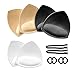 3 Paires de Coussinets de Soutien-Gorge Amovibles, Coussinets de Soutien-Gorge de Sport, Coussinets de sous-vêtements, avec Une Paire de Bretelles et 2 Boucles antidérapantes.