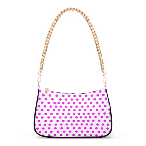 Shoulder Bags for Women Polka Dots Tote HandBag Shoulder Bags purse with Chain Zipper Closure