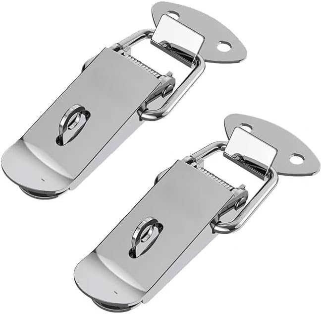 Spring Toggle Latch Hasp,Catch Clamp Clip,2pcs DuckMouth Buckle Hook Lock Stainless Steel Spring Draw Toggle Latch Clamp Clip Silver Hasp Latch Catch Clasp Wooden Box Spring Buckle ( Color ( Color : A
