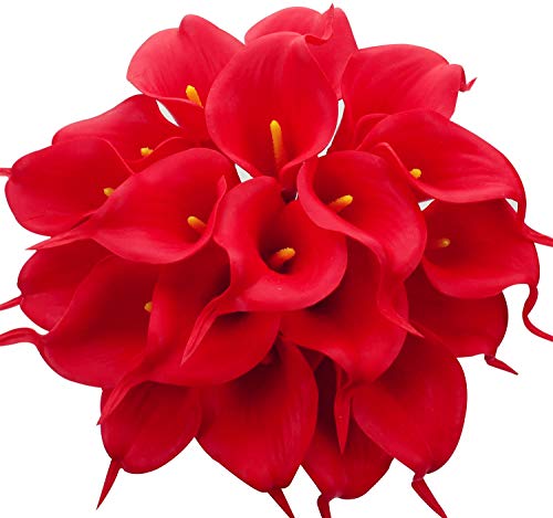 Tifuly 24 Piezas de Lirios Artificiales de látex, Ramos de Flores Falsos...