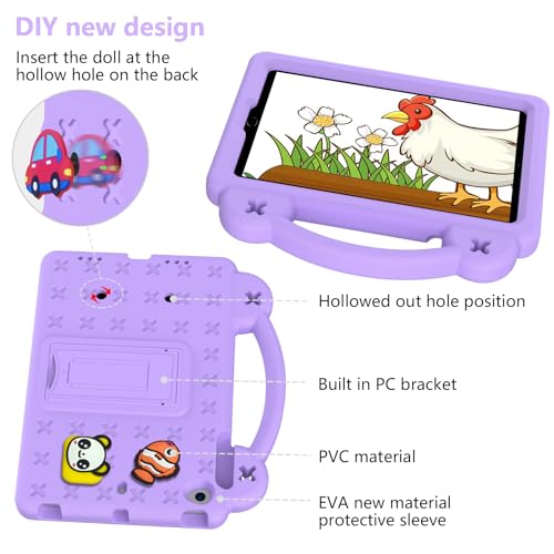 Coque Lenovo P11 Plus robuste et antichoc violette DKBBX avec coins renforcés
