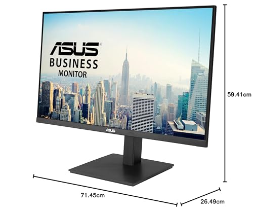 Moniteur professionnel ASUS VA32UQSB – 32 pouces (31,5 pouces visible), 4K UHD (3840 x 2160), IPS, HDR-10, DisplayPort, double HDMI, haut-parleurs stéréo, anti-scintillement, filtre anti-lumière bleue