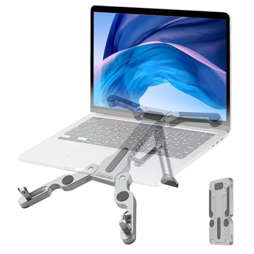 RUHEG Laptop Stand for Desk, Ergonomic Portable Laptop Stand, Riser Holder Notebook Stands, Foldable Aluminum Computer Stand with Air, Pro, More 10-16” Laptops, Tablets, Phone - image 1