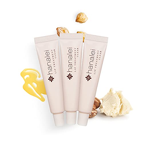 Hanalei Clear Lip Treatment Bundle (Full-Size And Travel-Size 3 Pack) | Made With Kukui Oil, Shea Butter, Agave, And Grapeseed Oil, Soothe Dry Lips (Cruelty Free, Paraben Free) #TOP2