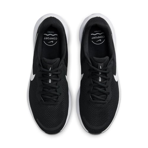 Nike Revolution 7 Straßenlaufschuh für Herren, Black/White, FB2207-001, 46 EU (12 US)