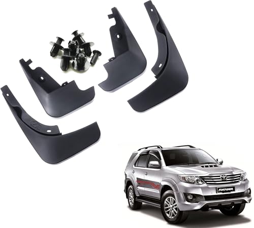 Image of WolkomHome Custom Fit Mud Flaps for Fortuner 2017 - Durable Splash Guards for Car Exterior Protection