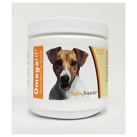 Healthy Breeds Jack Russell Terrier Omega HP Fatty Acid Skin and Coat Support Soft Chews 60 Count