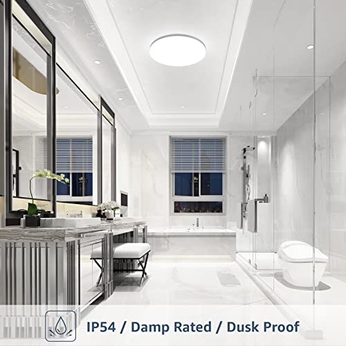 Lighting Ever 13 Inch 24W Flush Mount Led Ceiling Light 2500Lm 200W Equivalent, Waterproof, Daylight White 5000K Bright Ceiling Fixture For Kitchen, Living Room, Bathroom,Laundry,Hallway,Non Dimmable #TOP2