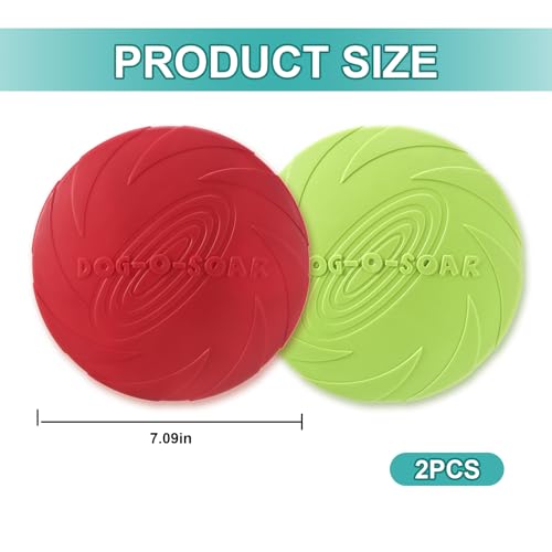 Noaxylic 2 Stück Hundefrisbees, Haustier Spielzeug Hund Fliegen Scheiben, Wiederverwendbar Soft Trainings Discs Hund, Haustier-Frisbee, Leichtes Flying Disc Dog für Dog Werfen, Spielen und Fangen