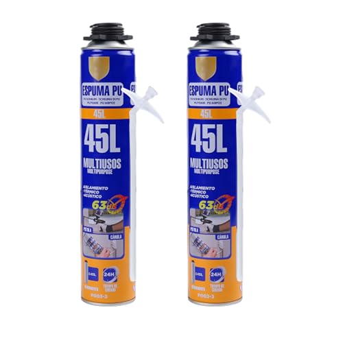 Espuma de Poliuretano 750 ml con Cánula, Pack de 2