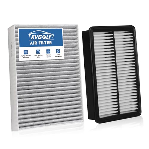 Image of Engine+Cabin Air Filter Fit 2015-2019 Hyundai Sonata 2.4L (Gas) | Not for Hybrid, 2Pcs, CF12151, CA11942, 99% Filtration Efficiency, Easy Install, Odor control, Great Value, Right Size