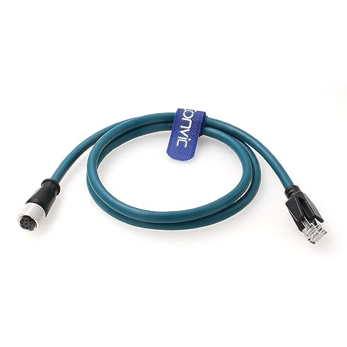 Cable Ethernet M12 8 Pin a RJ45 Cat-7e 1 m miniatura 3