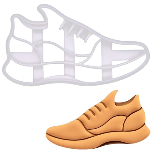 BAKERLOGY Emporte-pièce Chaussure de course - Conception détaillée d'emporte-pièces pour la pâtisserie et l'artisanat, adaptée au fondant, à la pâte, à l'argile