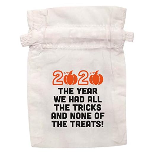 Flox Creative White Organic - Borsa con coulisse 2020 Year We Had All The Tricks and None of the Treats