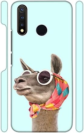 DASPDASP Designer Printed Hard Polycarbonate Mobile Back Case and Cover for Vivo Y19 / U20 / U3 - Funky Camel with Scarf