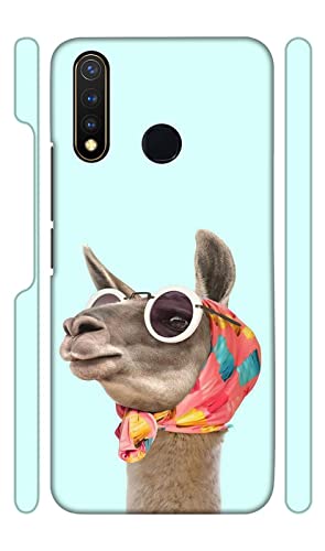 DASPDASP Designer Printed Hard Polycarbonate Mobile Back Case and Cover for Vivo Y19 / U20 / U3 - Funky Camel with Scarf