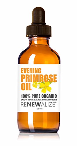 Renewalize Certified Organic Evening Primrose Oil in Large 4 OZ. Dark Glass Bottle