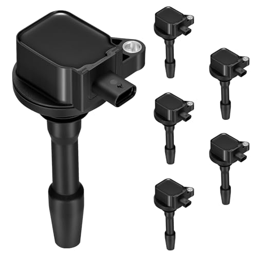 Image of 6 Ignition Coils Pack - Fix Misfires for Ford Transit-150 /250 /350 /HD (3.5L V6) & F-150 /Explorer (3.3L V6) - Repl. UF825 /JL3Z12029A /DG564