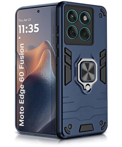 Image of AIBEX Armor Back Cover Compatible for Motorola Edge 60 5G / Motorola Edge 60 Fusion 5G| Rugged Shockproof Case with Ring Holder & Kickstand | Military-Grade Protection | Magnetic Car Mount Compatible