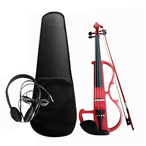SEACHASER Conjunto de violino elétrico 4/4 de madeira maciça violino elétrico mudo estilo b violino