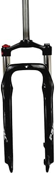 Bike Suspension Fork 26X4.0" Fat Bike Fork Electric Bike Front Fork Risk Brake 100mm Travel QR 1-1/8" for Snow/Beach XC MTB BMX Bicycle Color Black