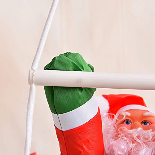 Père Noël escalade sur échelle de corde pendentif de Noël extérieur - 6