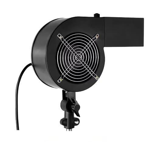 Ventilador de Estudio de 120 W Con Velocidad Ajustable, Ideal para Fotografía de Retratos de Moda y Efectos de Escenario