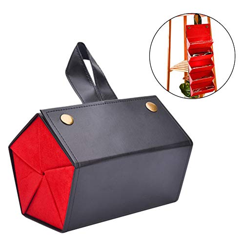 Preisvergleich Produktbild Ecisi Multi Sonnenbrille Organizer, platzsparende Brillen Organizer Travel Sonnenbrille Aufbewahrungskoffer für Frauen Männer, Brillen Brillen Vitrine, Schmuck Uhr Veranstalter mit 5 Slots