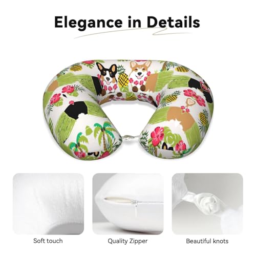 Almohada de cuello tropical de piña para viajes miniatura 4