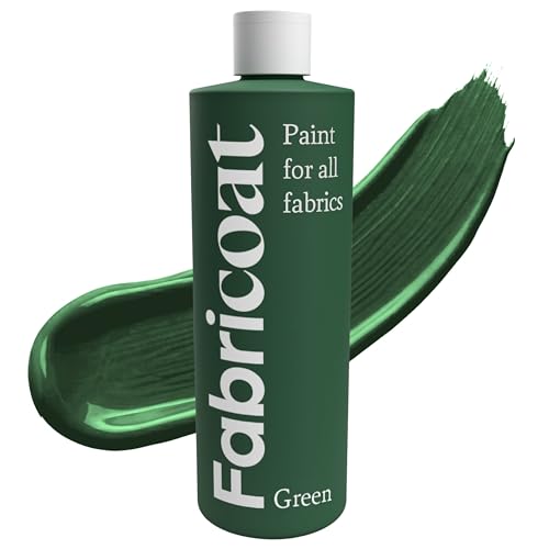 Fabricoat Fabric Paint – Restore or Change the Colour of Any Fabric - Paint Directly Onto Fabric - Transform Anything – Sofas, Lampshades, Car Interiors (250ml, Green)