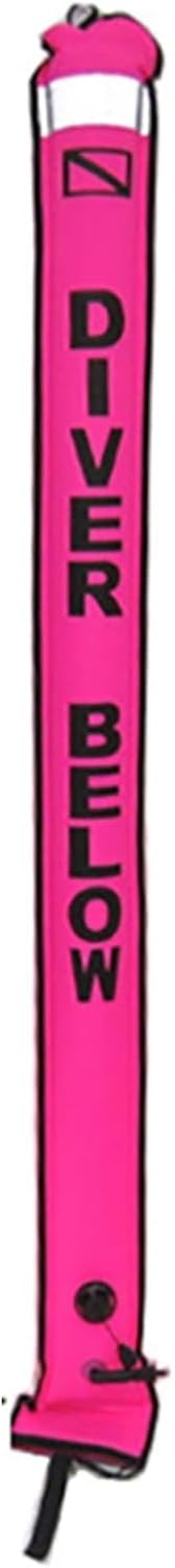 Xiangba Diving Signal Sausage Float - Enhanced Visibility Safety Buoy for Scuba Diving (1.5m Yellow)(Red,1.8 * 18cm)