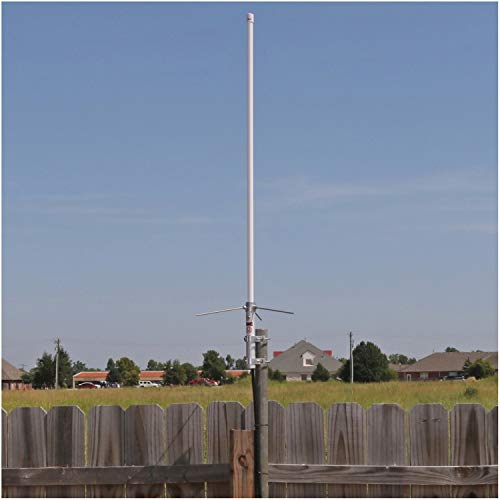 Tram 1477 Pre-Tuned 144MHz–148MHz VHF/430MHz–460MHz UHF Amateur Dual-Band Base Antenna (White Fiberglass)