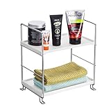 KINGBERWI 2-Tier Standing Storage Shelf Kitchen Bathroom Countertop Stackable Organizer Spice Rack...